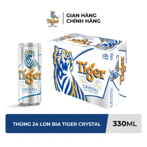 Nồng độ cồn 4.6% - Thùng 24 lon bia Tiger Crystal 330ml